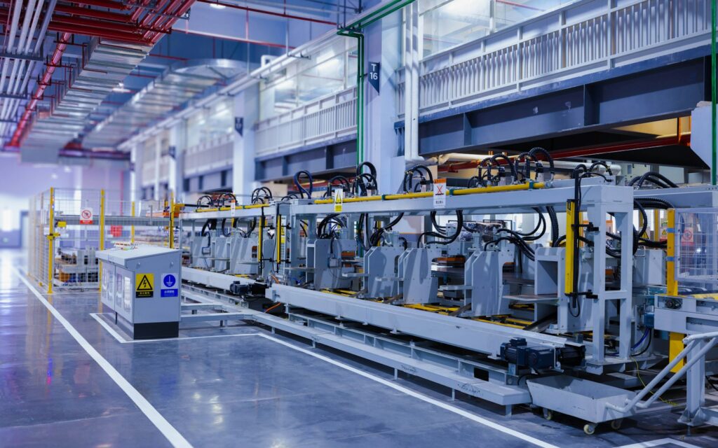 a large machine in a large building